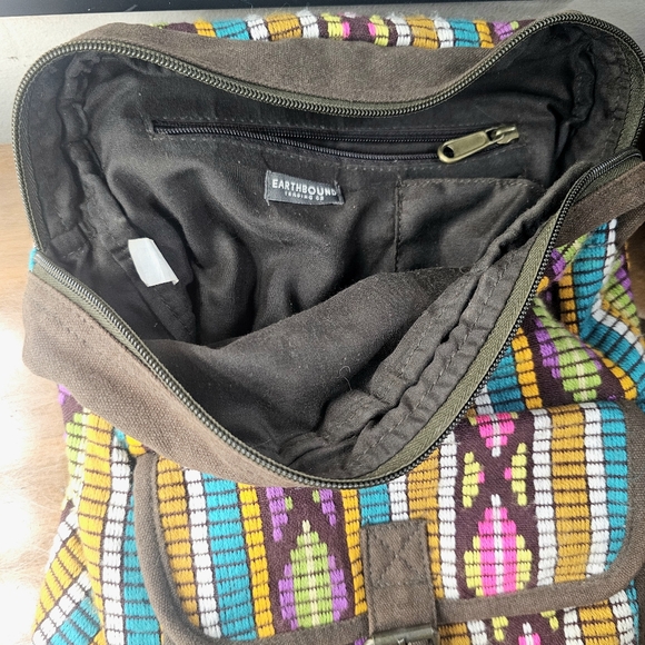 Earthbound Brown Colorful Backpack - Picture 2 of 4